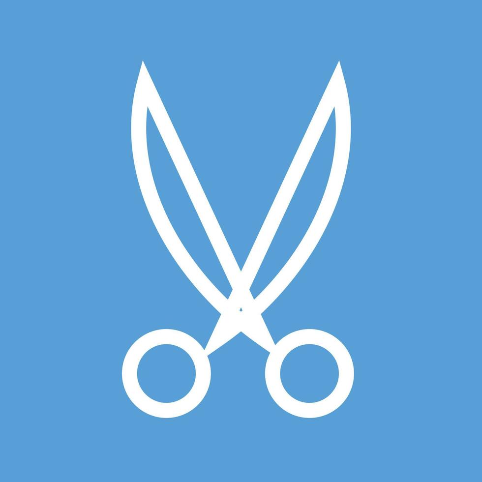 Scissors Line Color Background Icon vector
