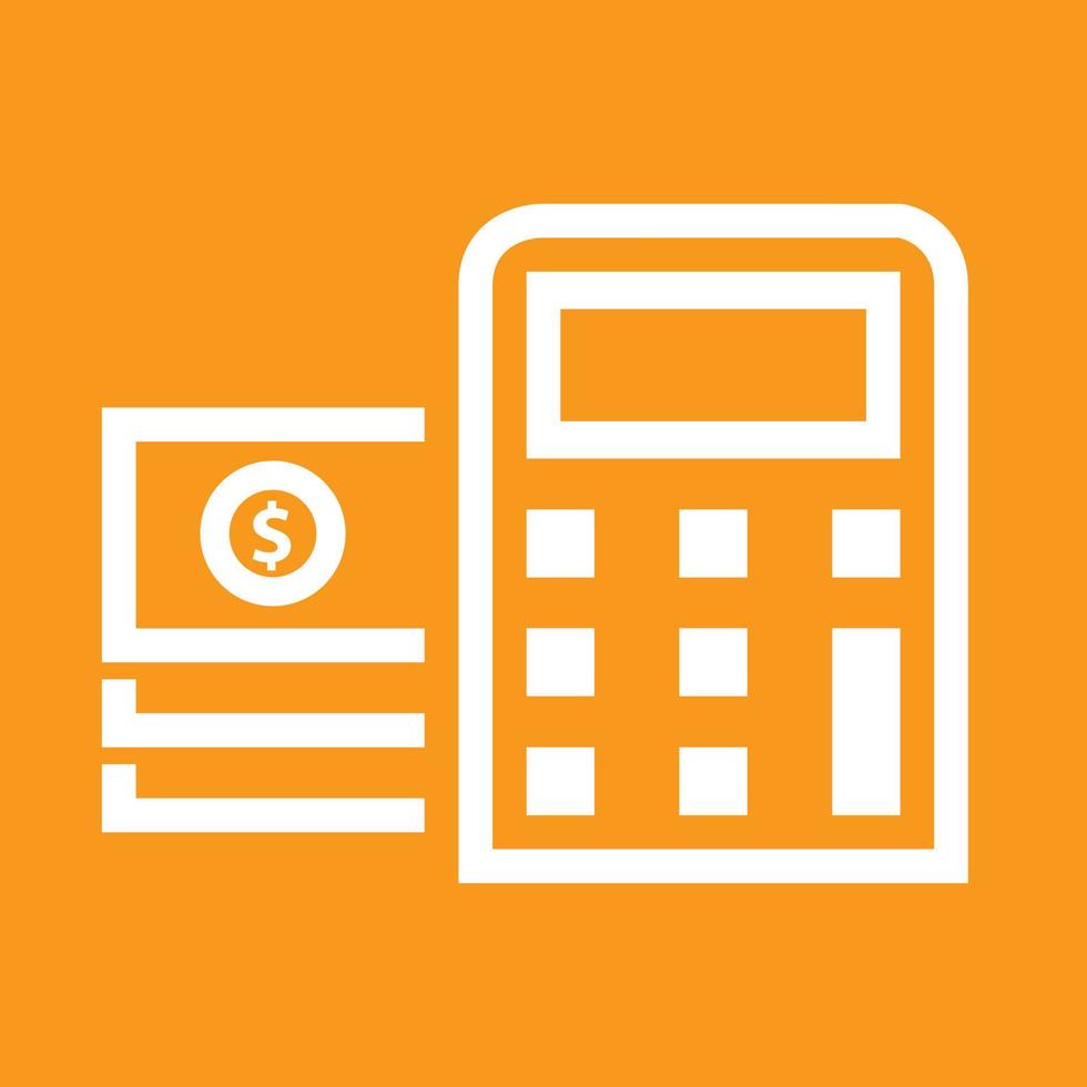 Calculator Line Color Background Icon vector