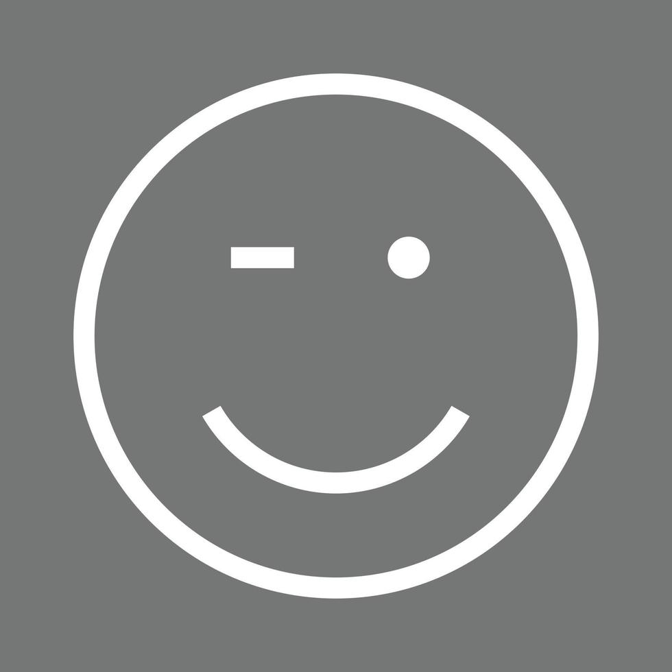 Winking Line Color Background Icon vector
