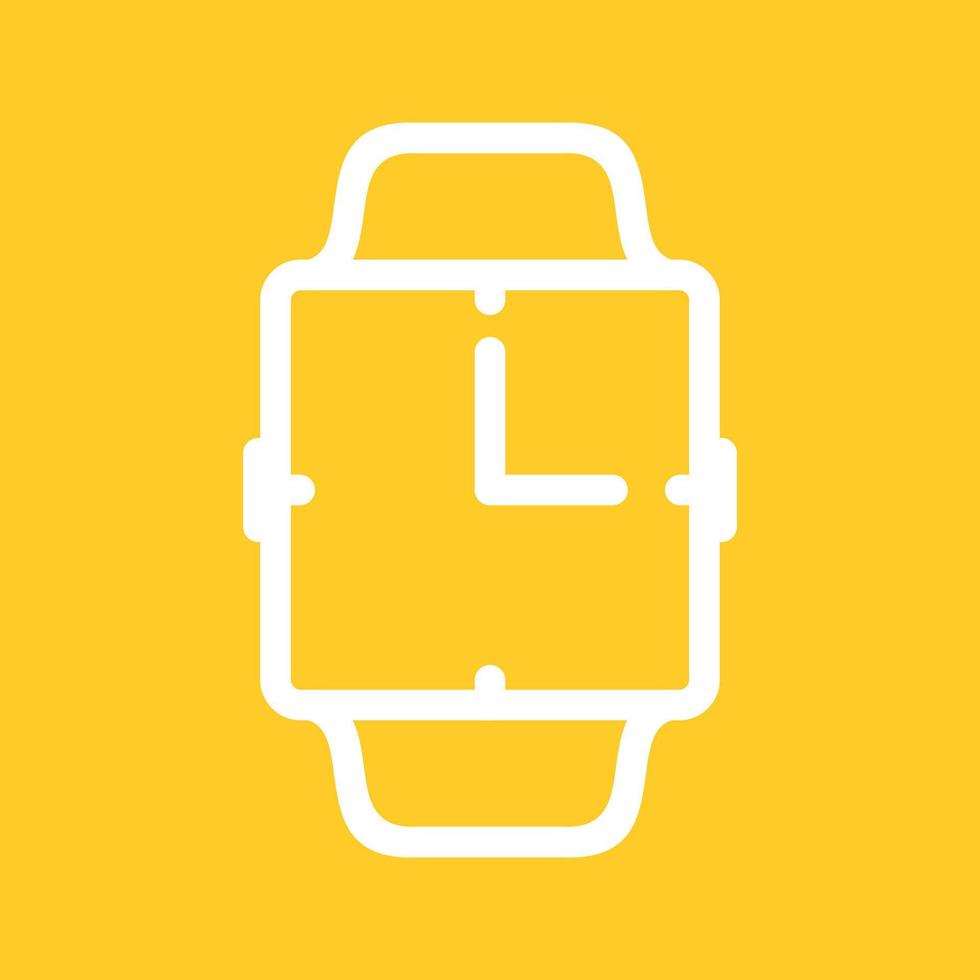 Analog Clock Line Color Background Icon vector