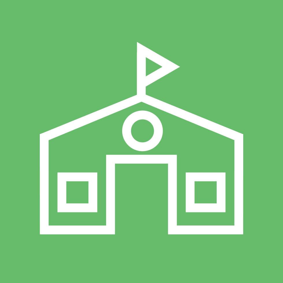 School building Line Color Background Icon vector