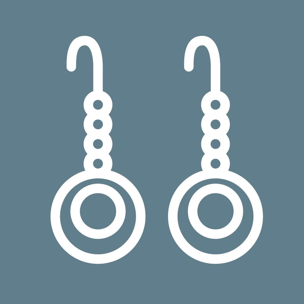 Earrings Line Color Background Icon vector