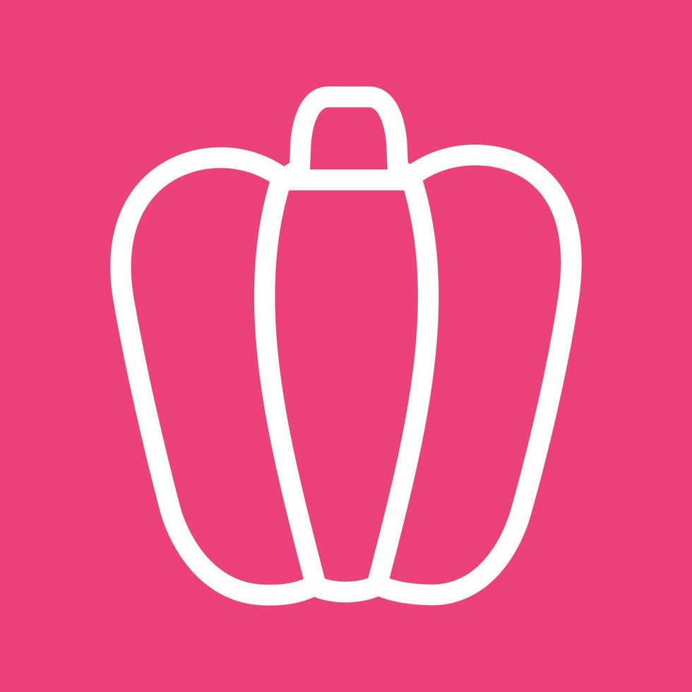 Capsicum Line Color Background Icon vector