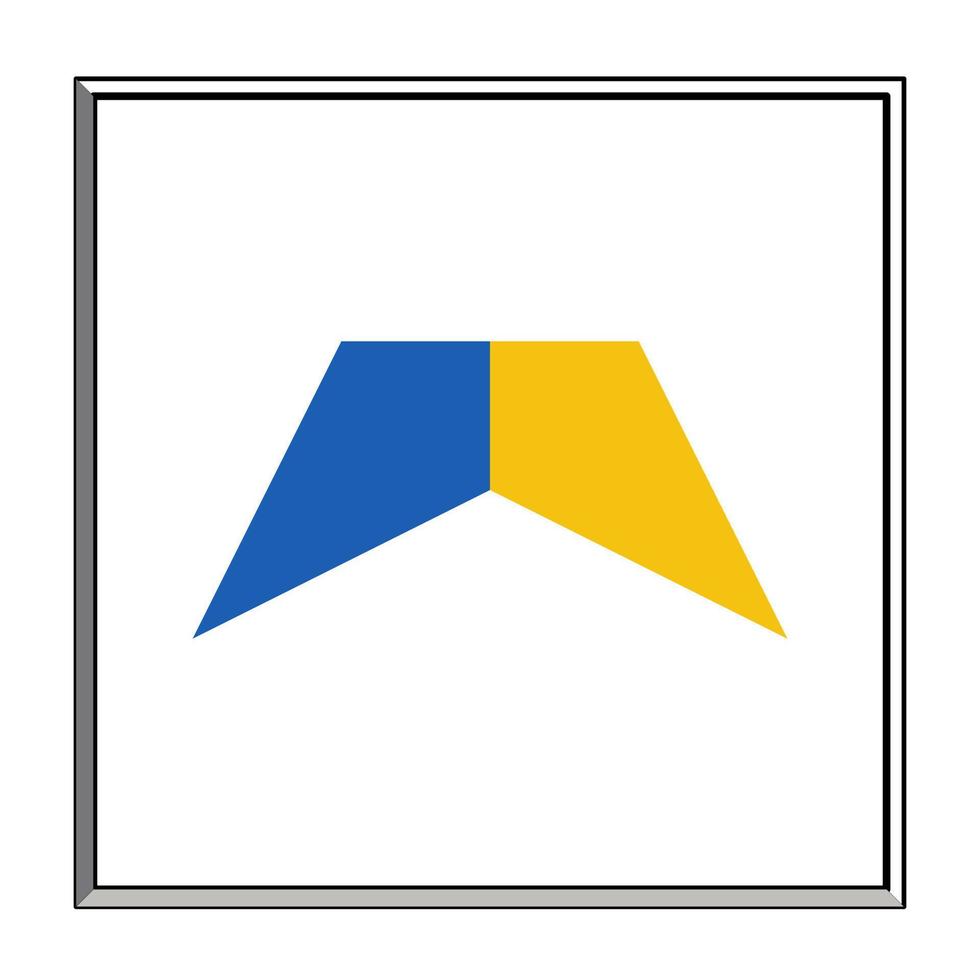 logo abstracto con dos colores amarillo y azul descarga gratuita vector