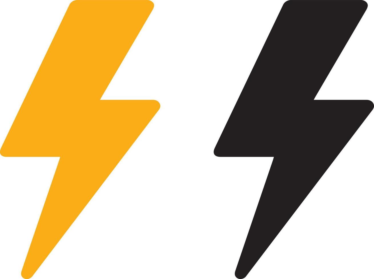 Electric symbols. Electric lightning bolt symbols. Flash light sign vector