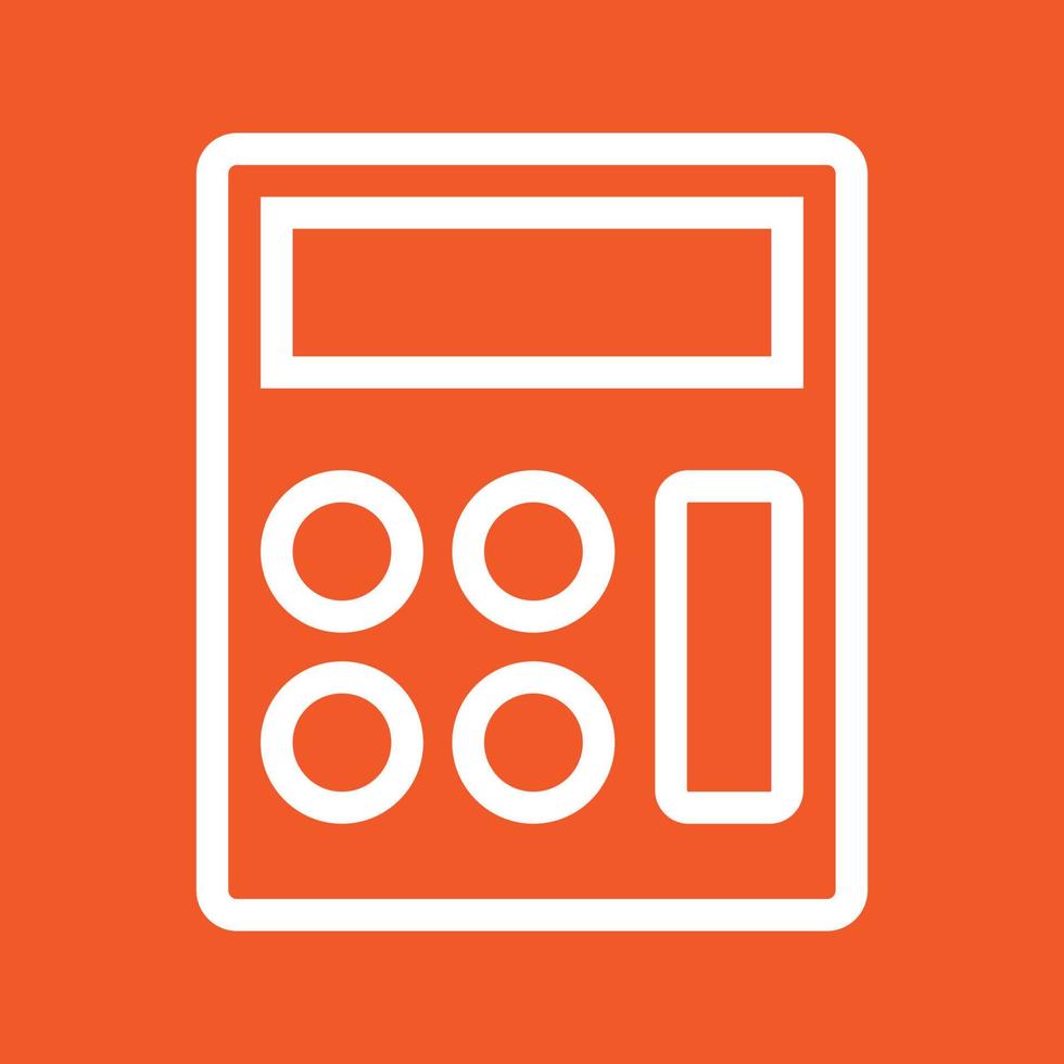 Calculator Line Color Background Icon vector
