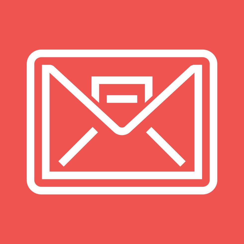 Inbox Line Color Background Icon vector