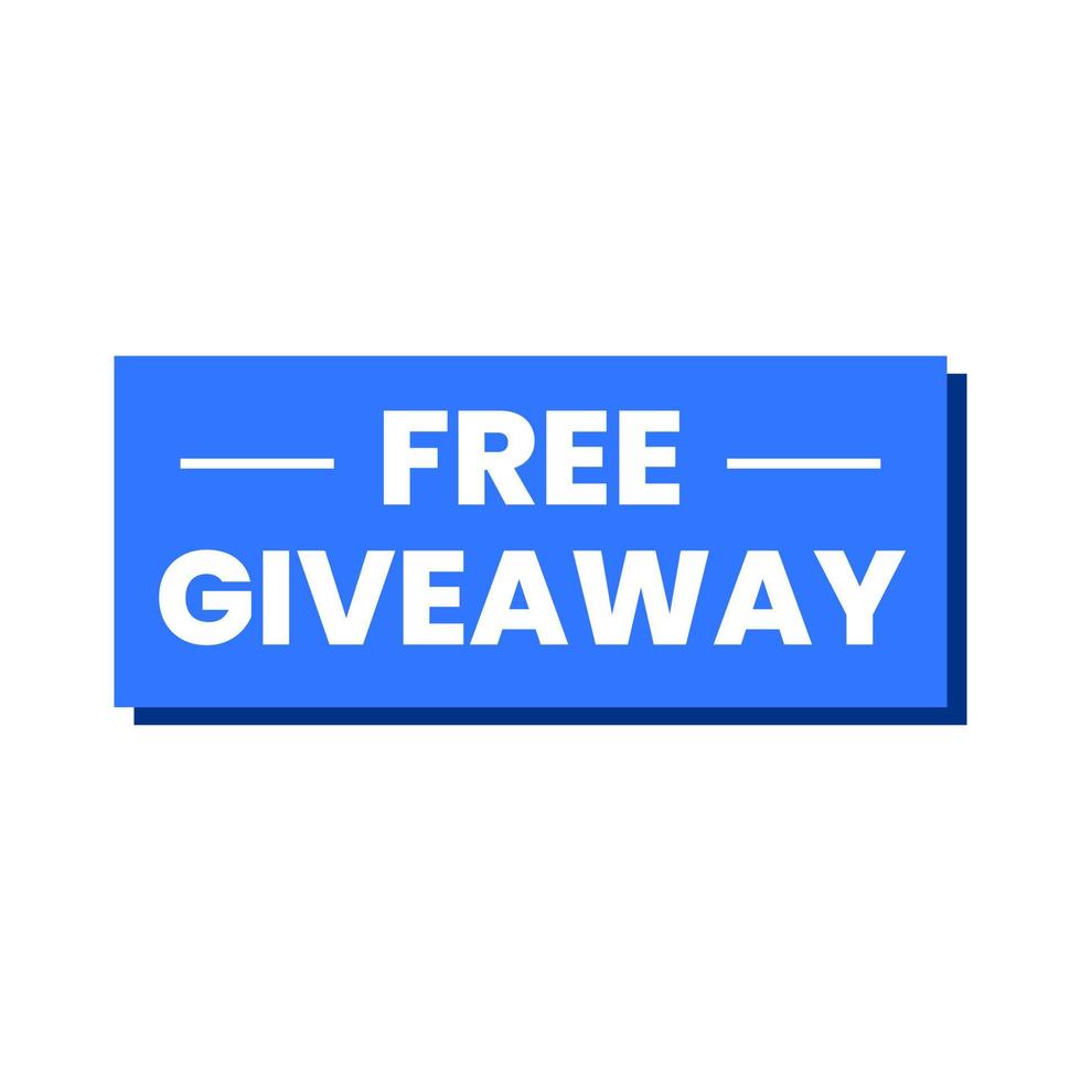 Free giveaway contest gift freebie icon design vector