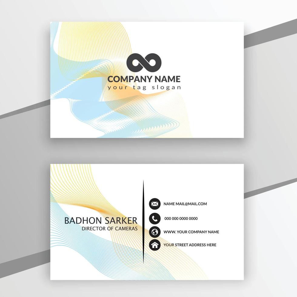 Gradient golden luxury horizontal business card design template vector