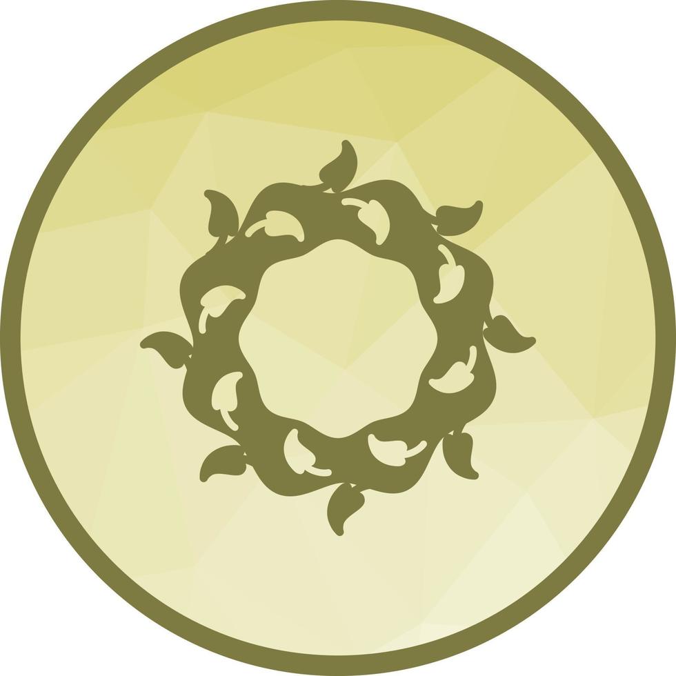 Wreath Low Poly Background Icon vector