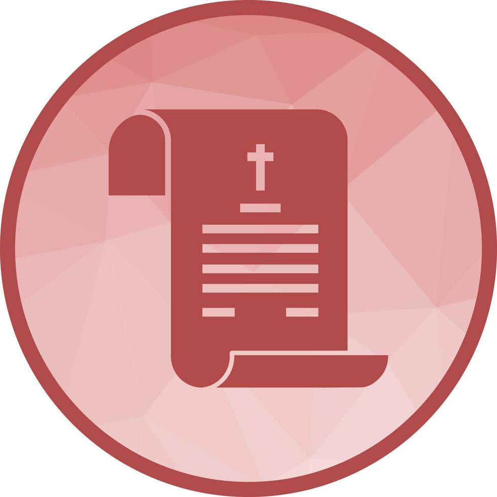 Death Certificate Low Poly Background Icon vector