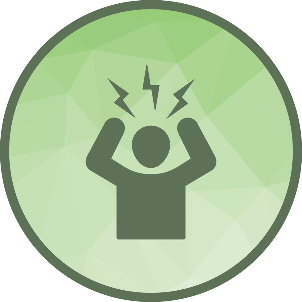 Anger Management Low Poly Background Icon vector