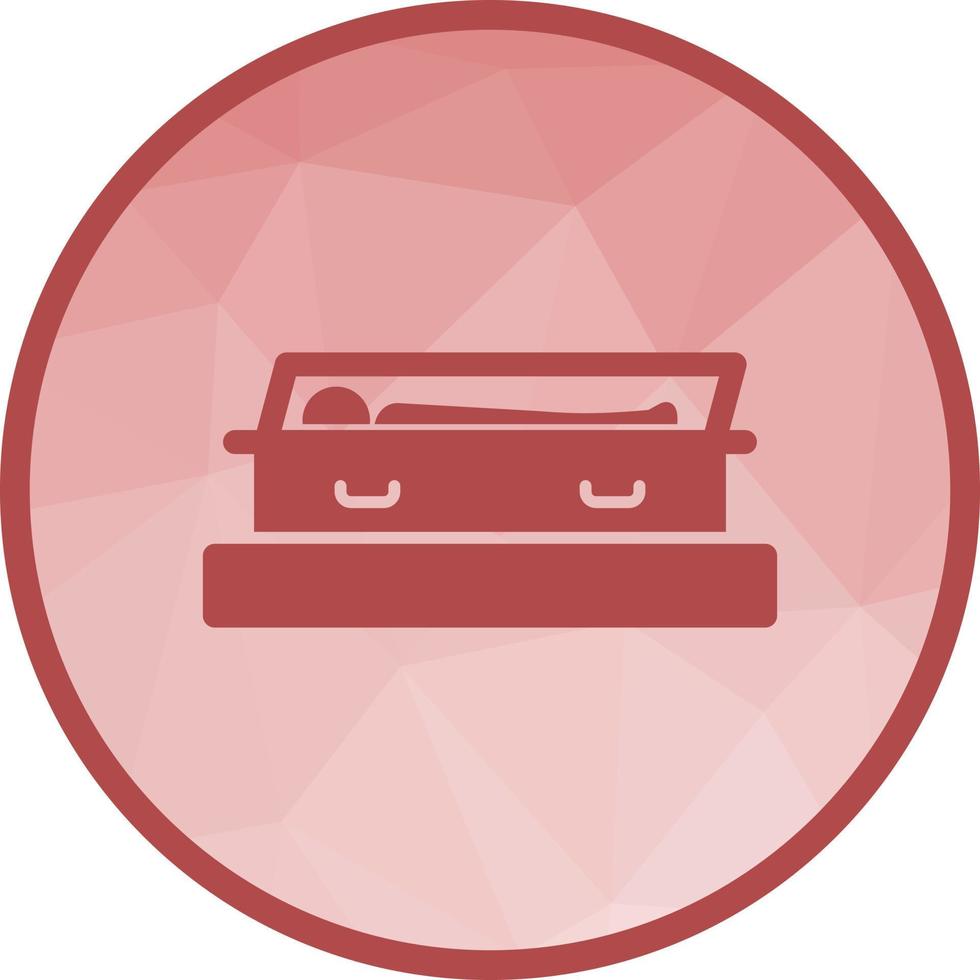 Open Casket Low Poly Background Icon vector