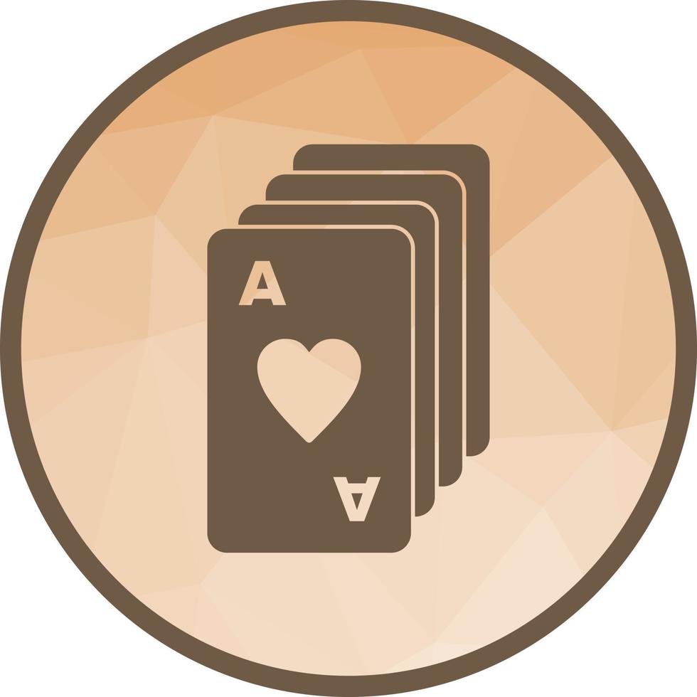 Deck of Cards Low Poly Background Icon vector