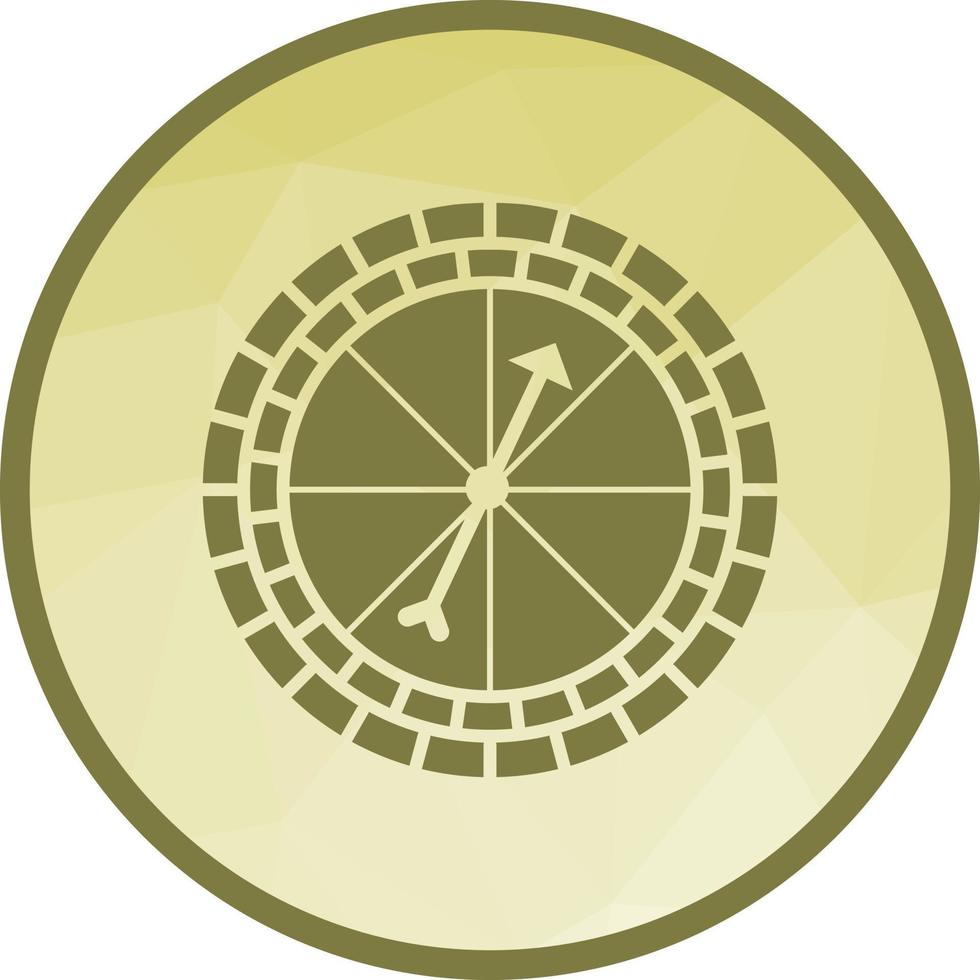 ruleta con flecha icono de fondo de baja poli vector