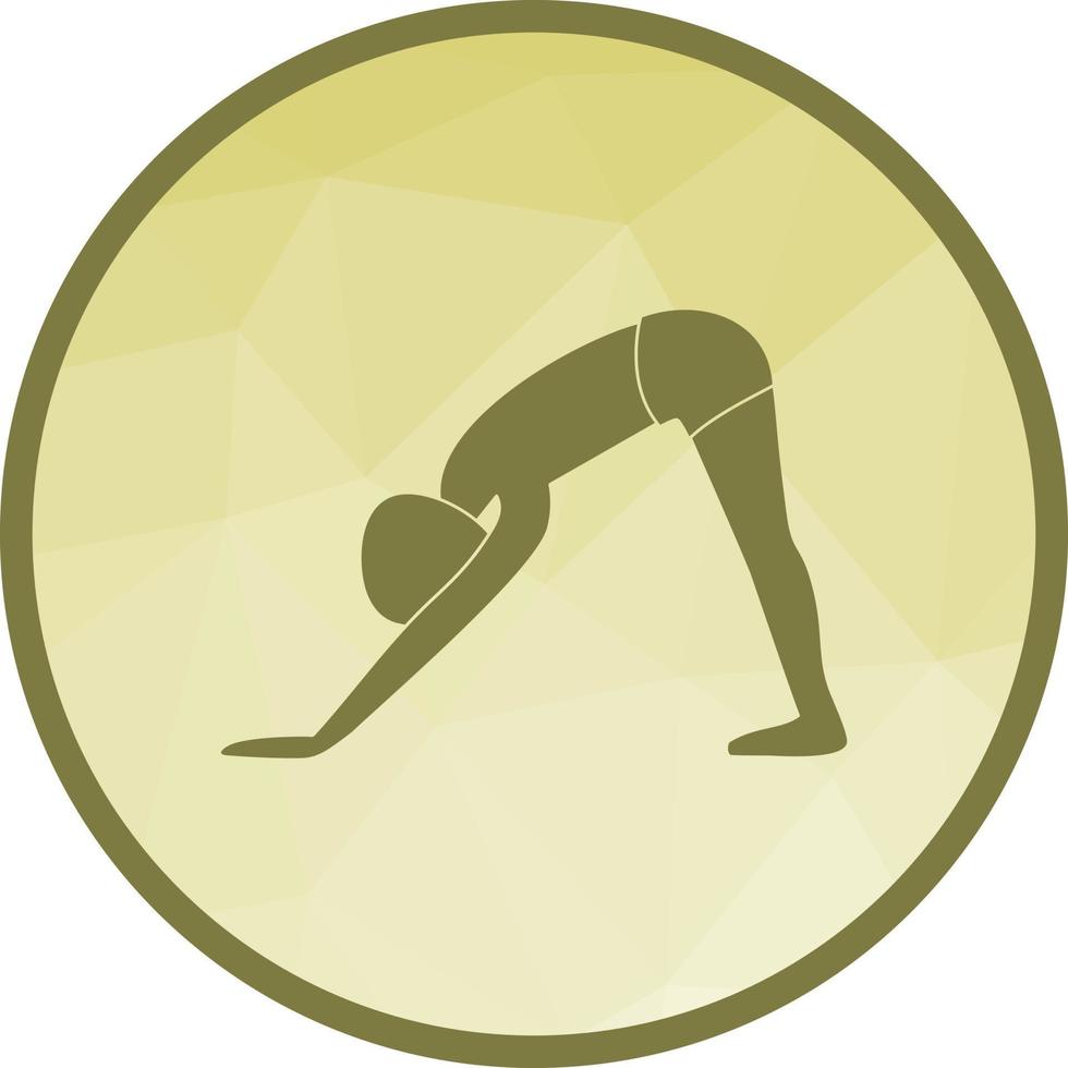 Downward Facing Dog Pose Low Poly Background Icon vector