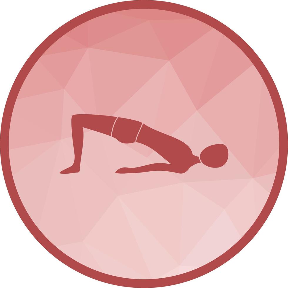 Bridge Pose Low Poly Background Icon vector