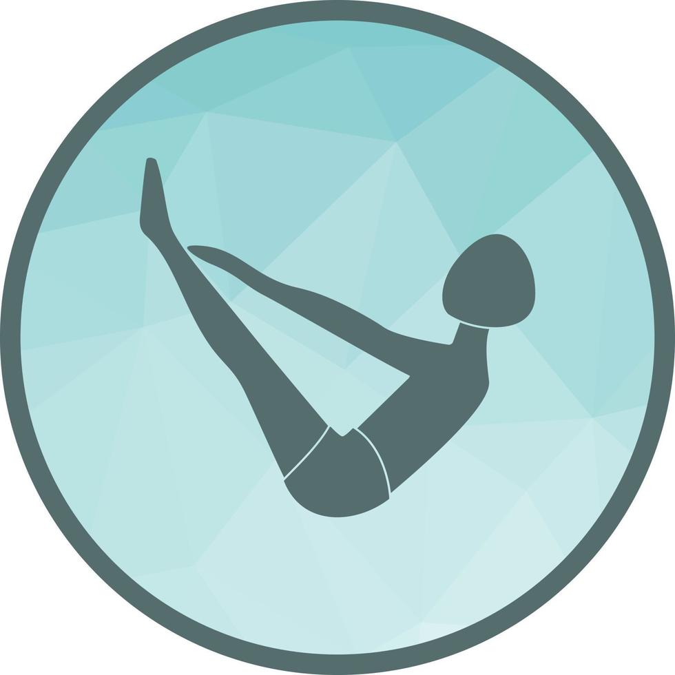 Both Toes Pose Low Poly Background Icon vector