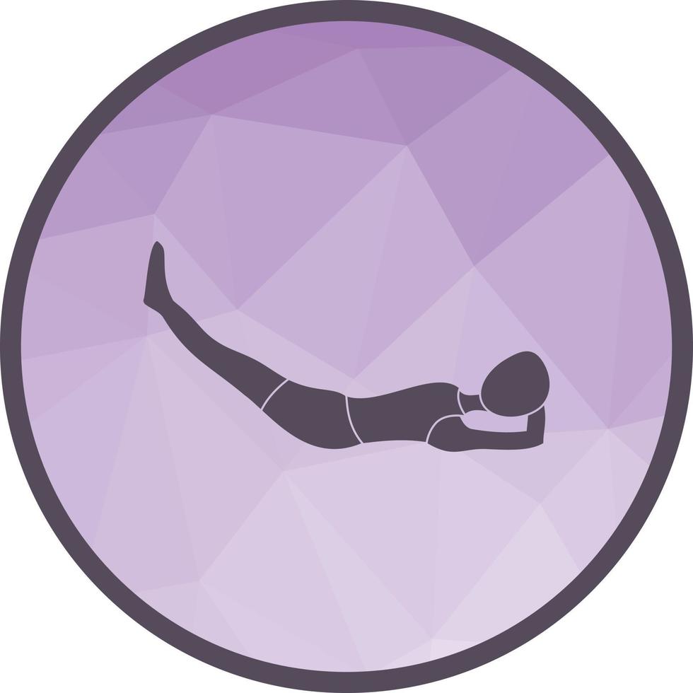 Low Boat Pose Low Poly Background Icon vector