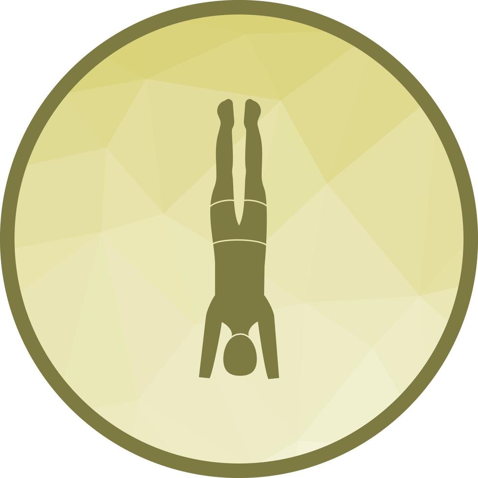 Support Headstand Low Poly Background Icon vector
