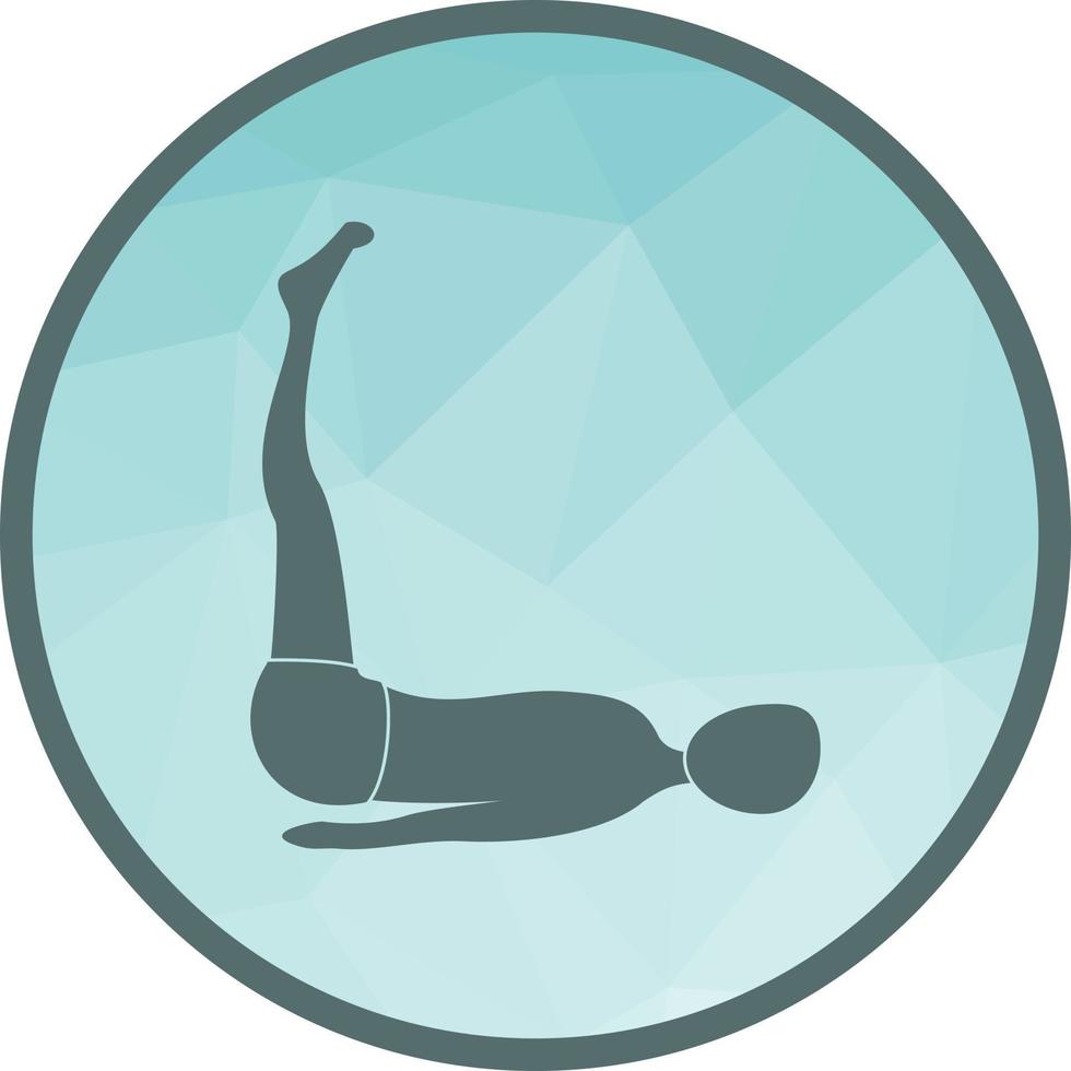 Upward Extended Feet Low Poly Background Icon vector