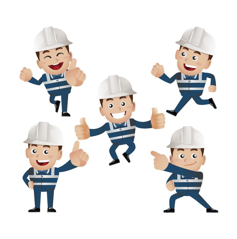 People Set - Profession - Worker. builder vector