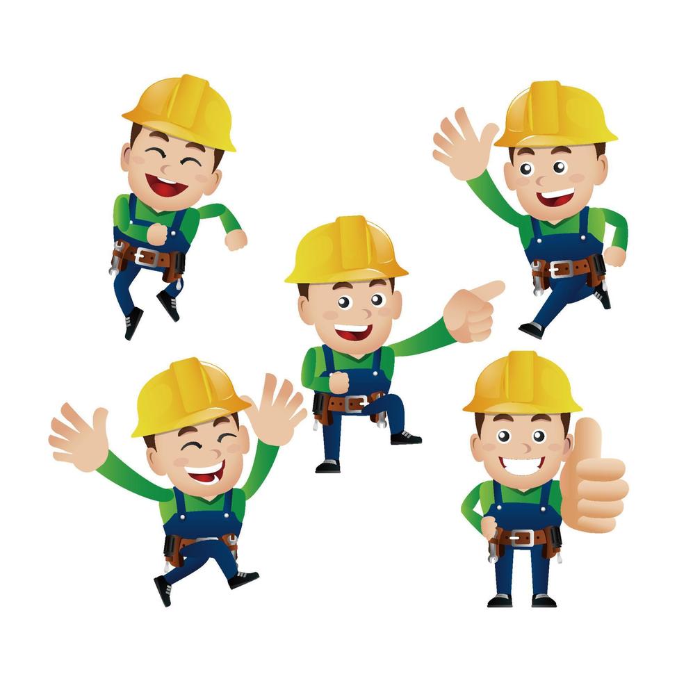 conjunto de personas - profesión - trabajador. constructor vector