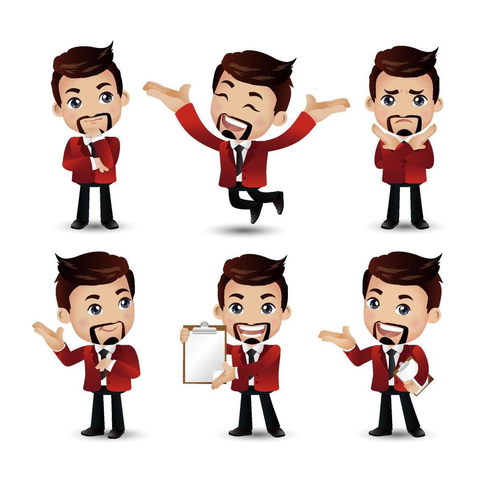 People with different poses vector