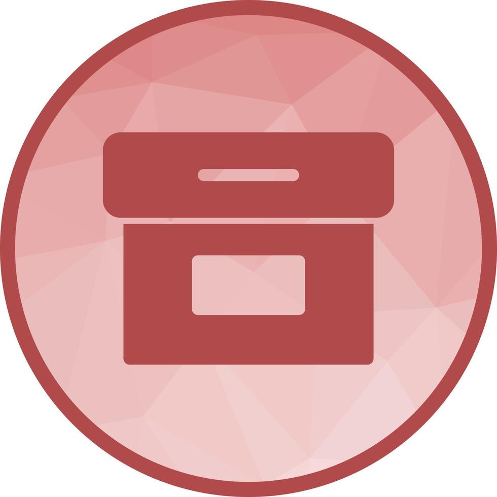 Archive Low Poly Background Icon vector