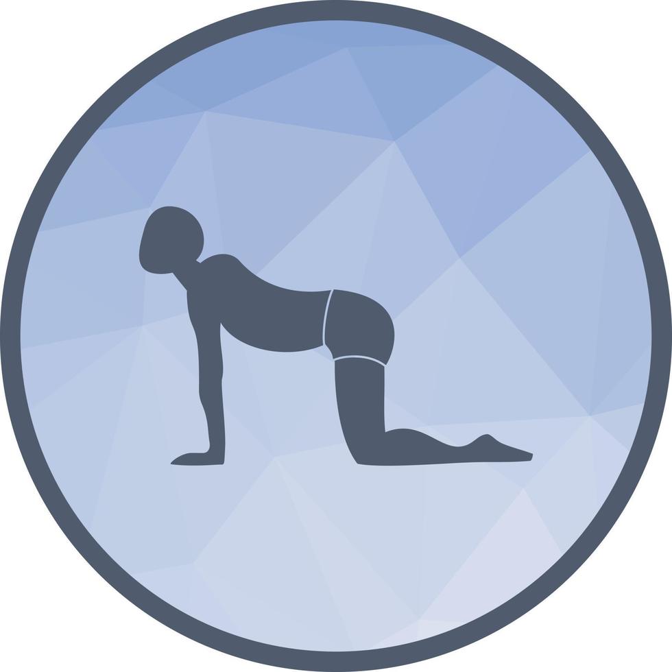 Cow Pose Low Poly Background Icon vector