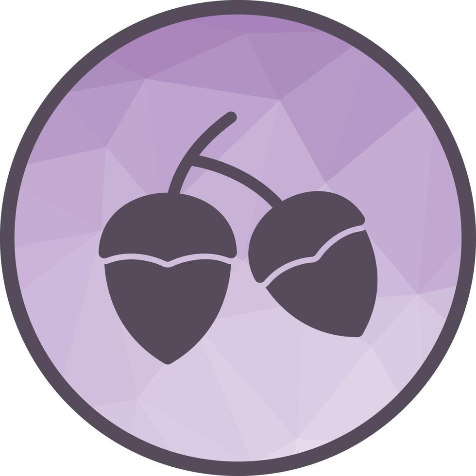 Acorns Low Poly Background Icon vector