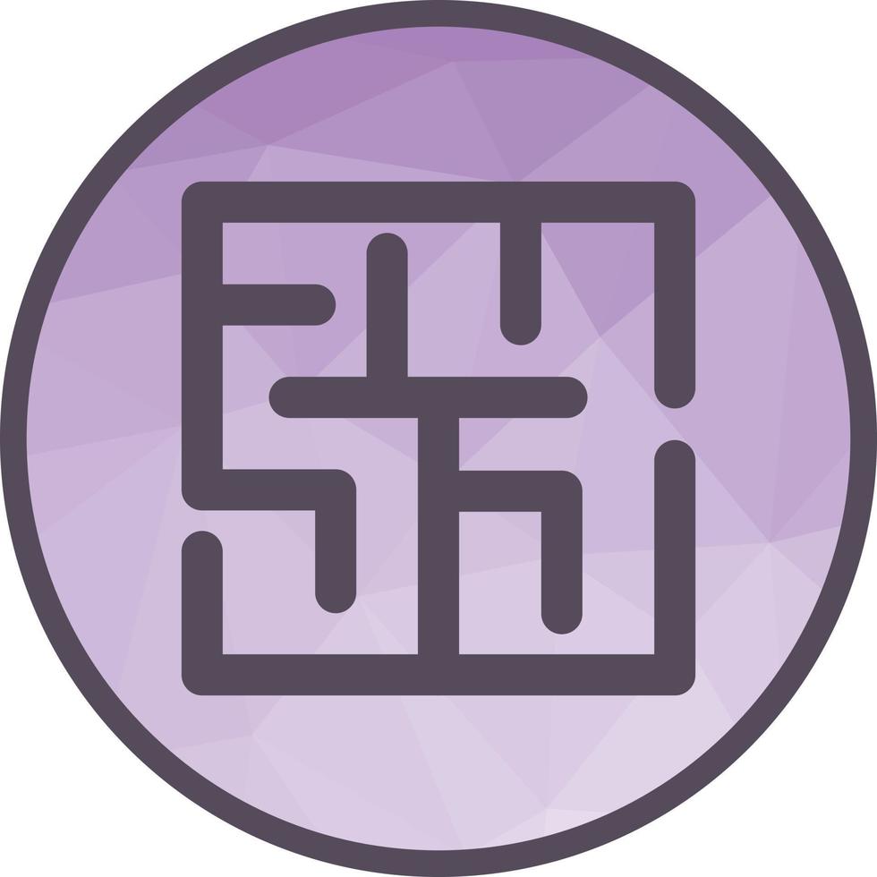 Maze Low Poly Background Icon vector