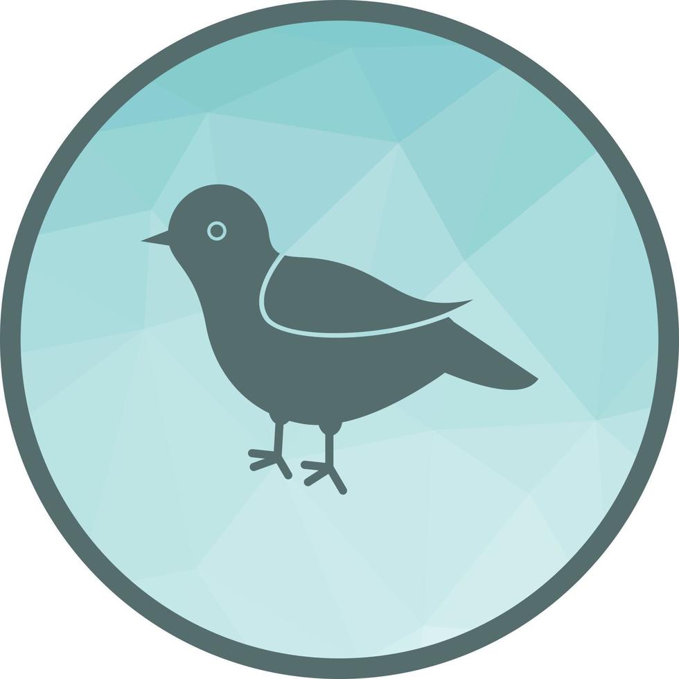 pájaro, bajo, poli, plano de fondo, icono vector