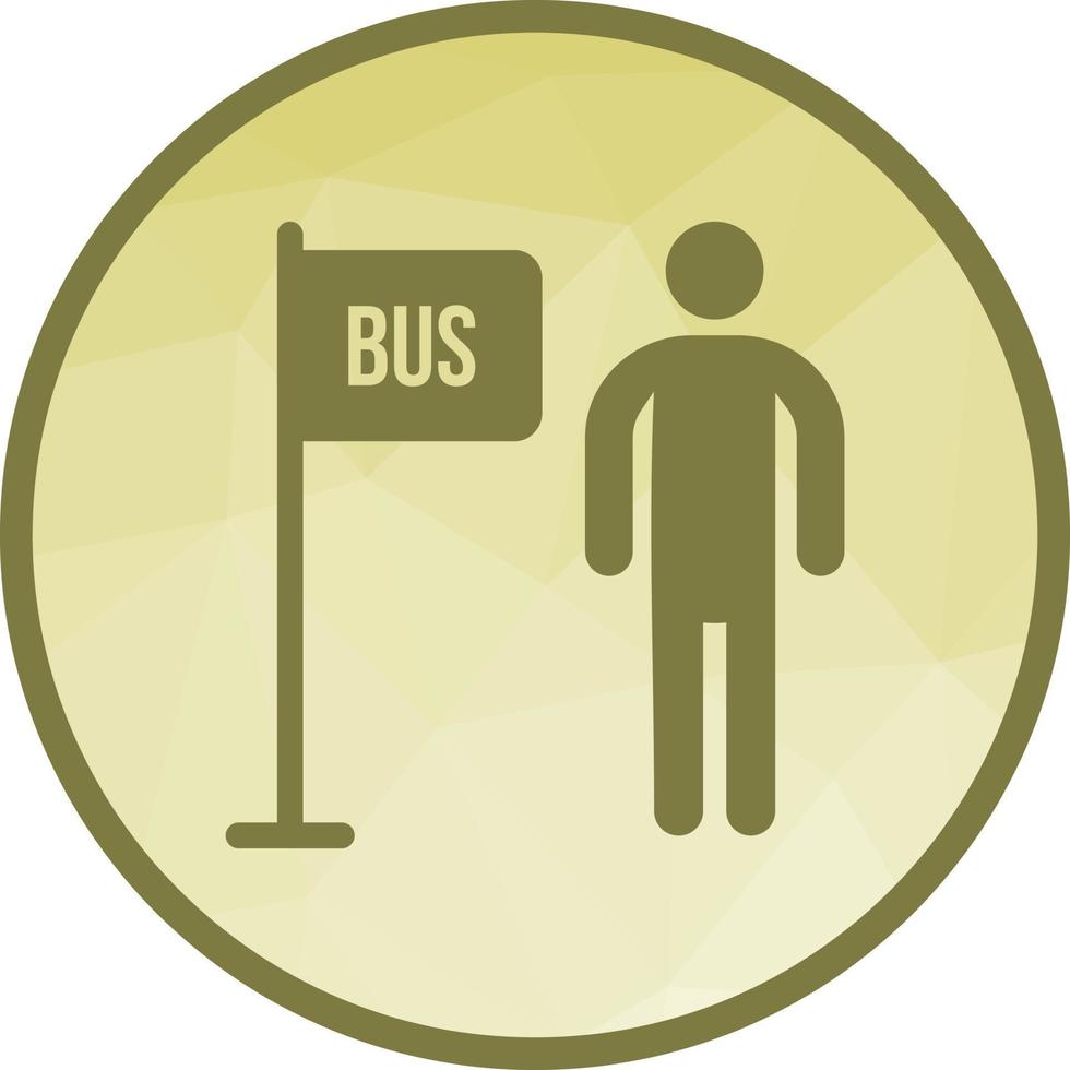 Bus Stop Low Poly Background Icon vector