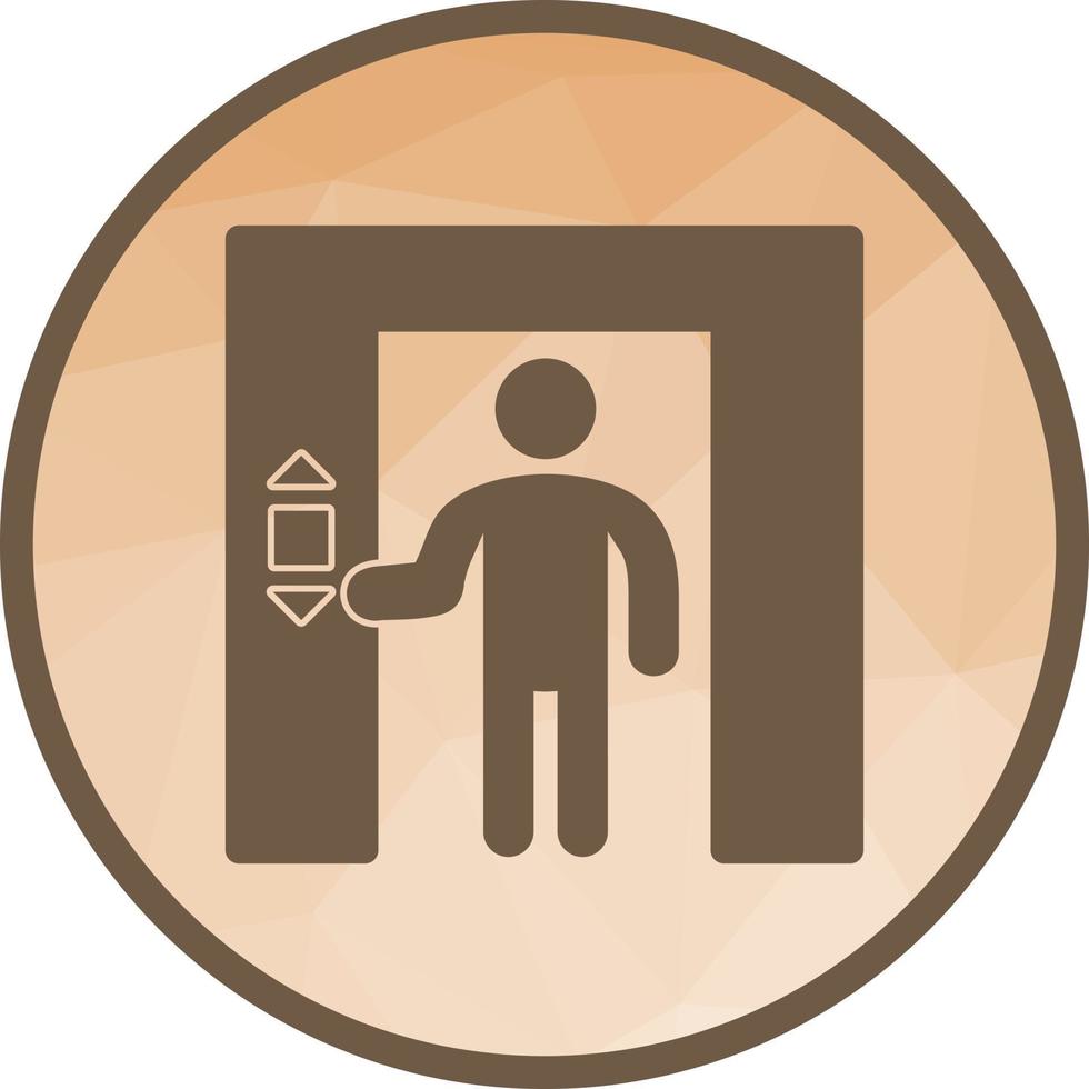 Using Elevator Low Poly Background Icon vector