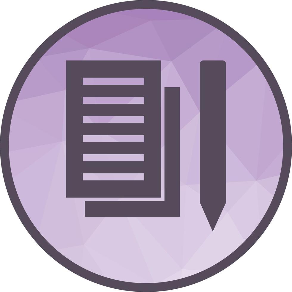 Taking Notes Low Poly Background Icon vector