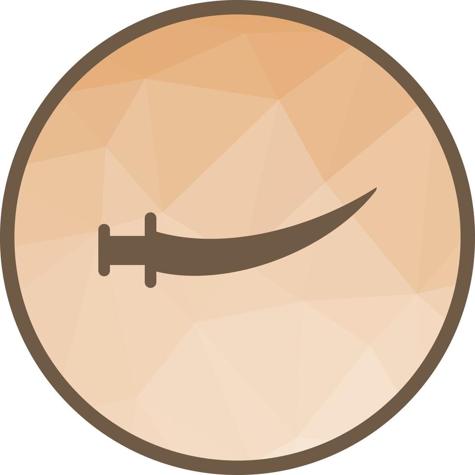 Arabic Sword Low Poly Background Icon vector