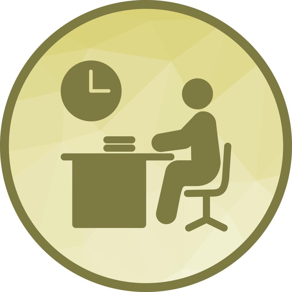 Working Late Low Poly Background Icon vector