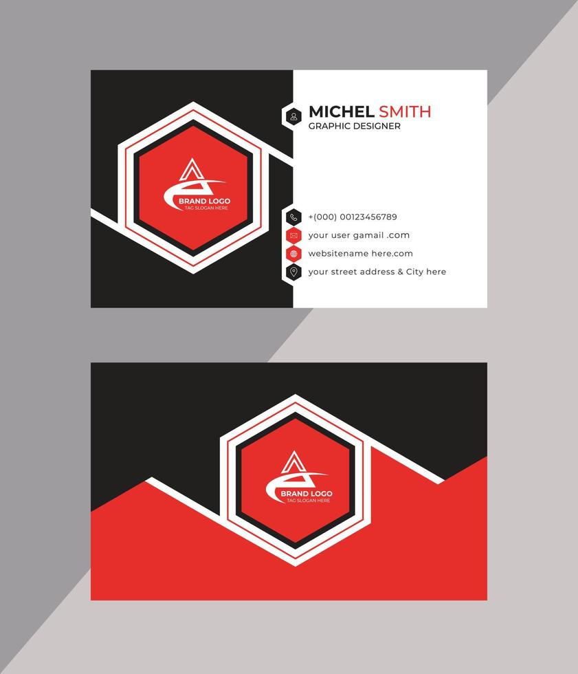 Creative and Clean premium Vector Modern exclusive visit identification contact cards and Business Card print template