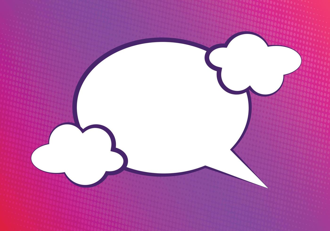 Cartoon Speech Bubble with Gradient and Halftone Effect Background vector