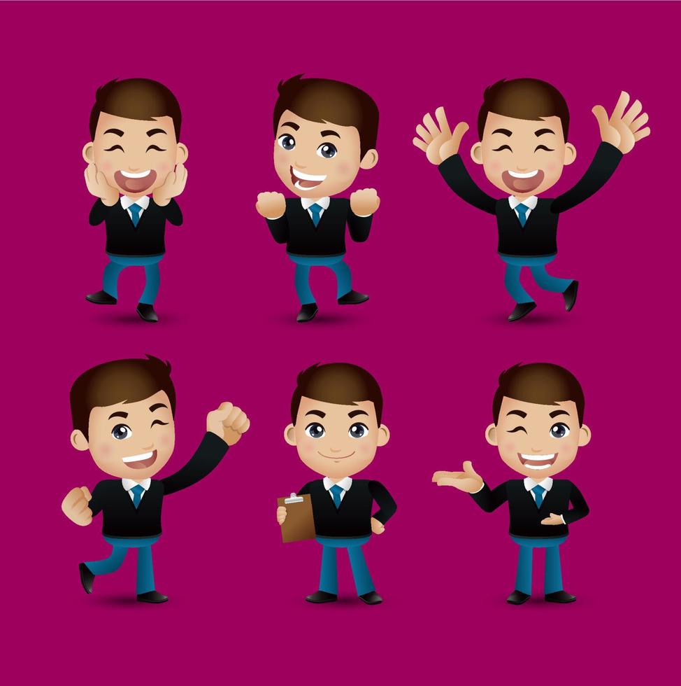people with different poses vector