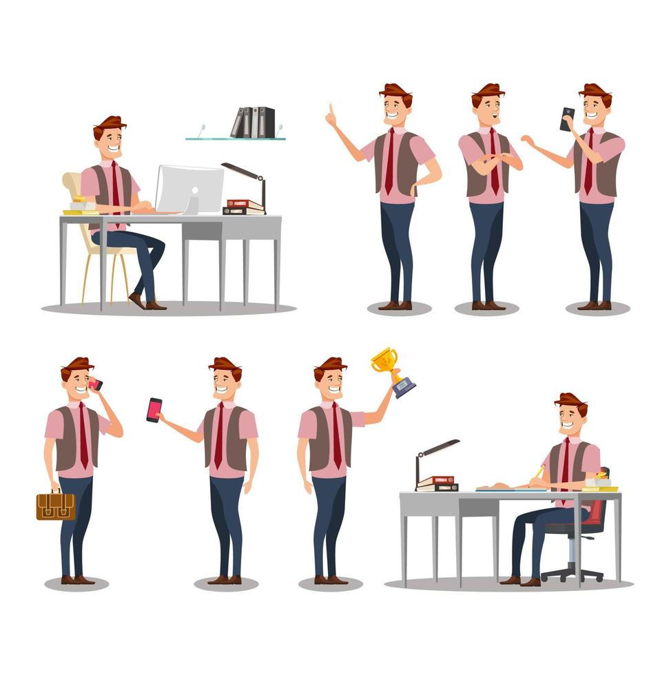 Business person Set. office workers vector