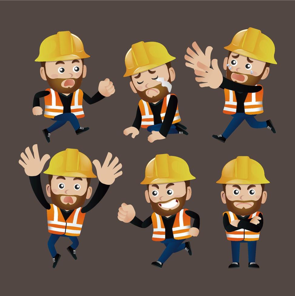 People Set - Profession - Worker. builder vector