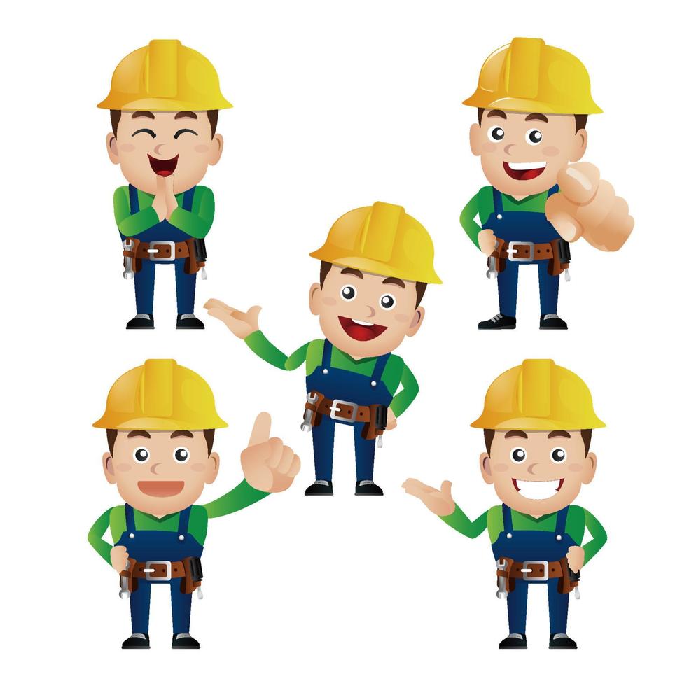 conjunto de personas - profesión - trabajador. constructor vector