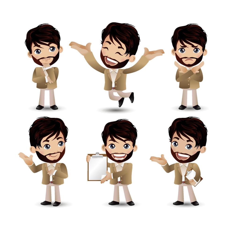 People with different poses vector