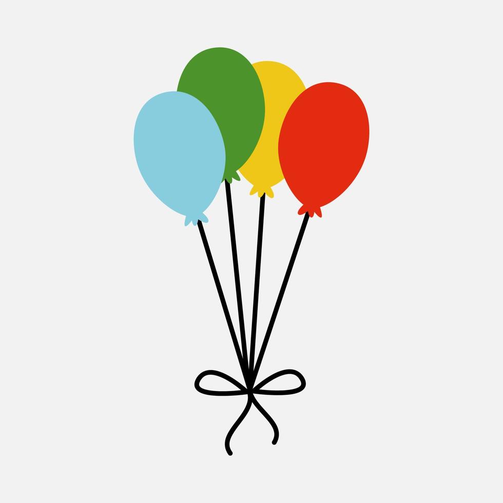 colorful balloons clip art vector illustration for design decorations