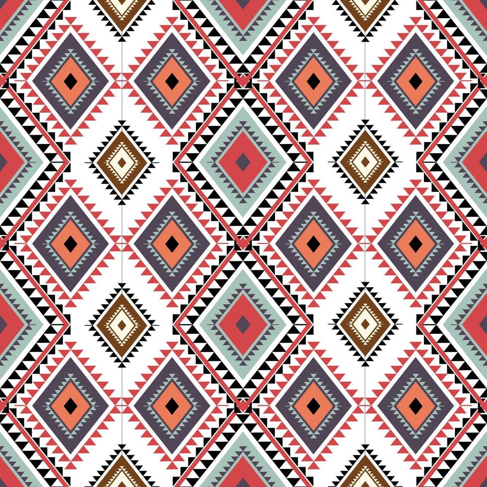Geometric Ethnic pattern vector. African, American, Mexican, Western Aztec motif striped and bohemian pattern. designed for background,wallpaper,print, carpet,wrapping,tile,batik.vector illustratoin. vector