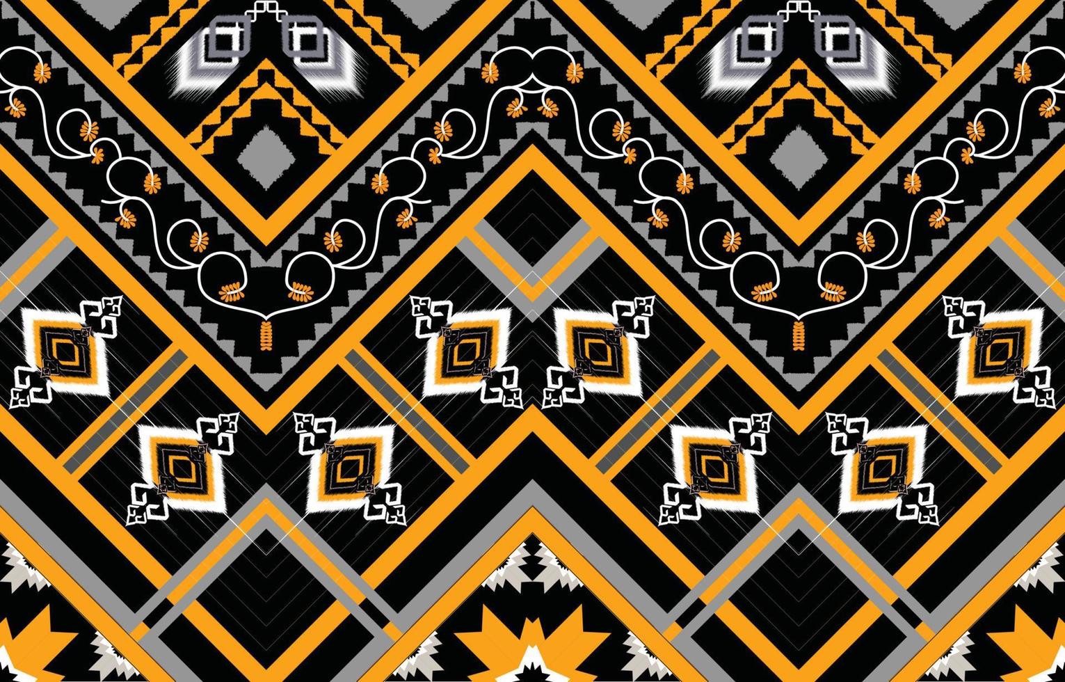 Ikat paisley. Geometric ethnic pattern oriental African American Pakistan,Asia,Aztec motif textile and bohemian.design for background, wallpaper,carpet print, fabric, batik,tile. Ikat pattern vector. vector