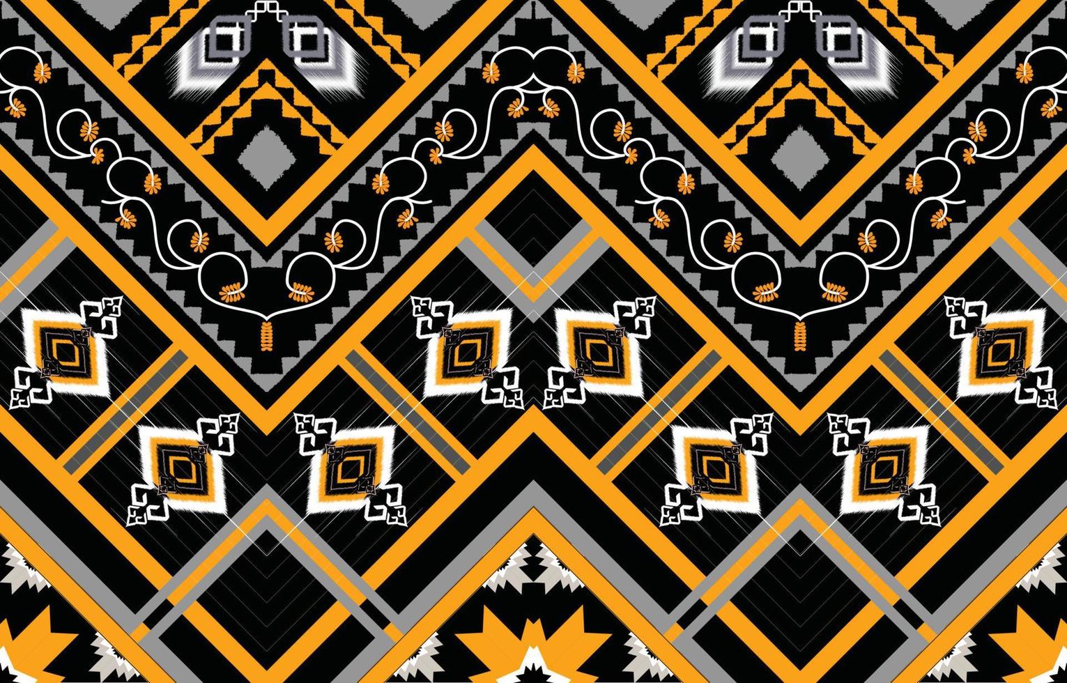 Ikat paisley. Geometric ethnic pattern oriental African American Pakistan,Asia,Aztec motif textile and bohemian.design for background, wallpaper,carpet print, fabric, batik,tile. Ikat pattern vector. vector