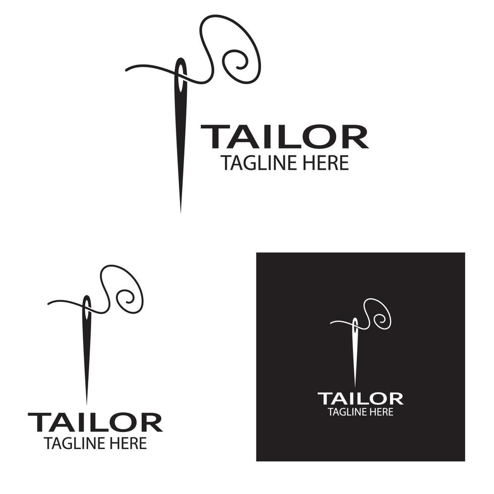 tailor logo icon illustration template combination of buttons for clothes, thread and sewing machine, for clothing product design, convection companies, fashion in vector form
